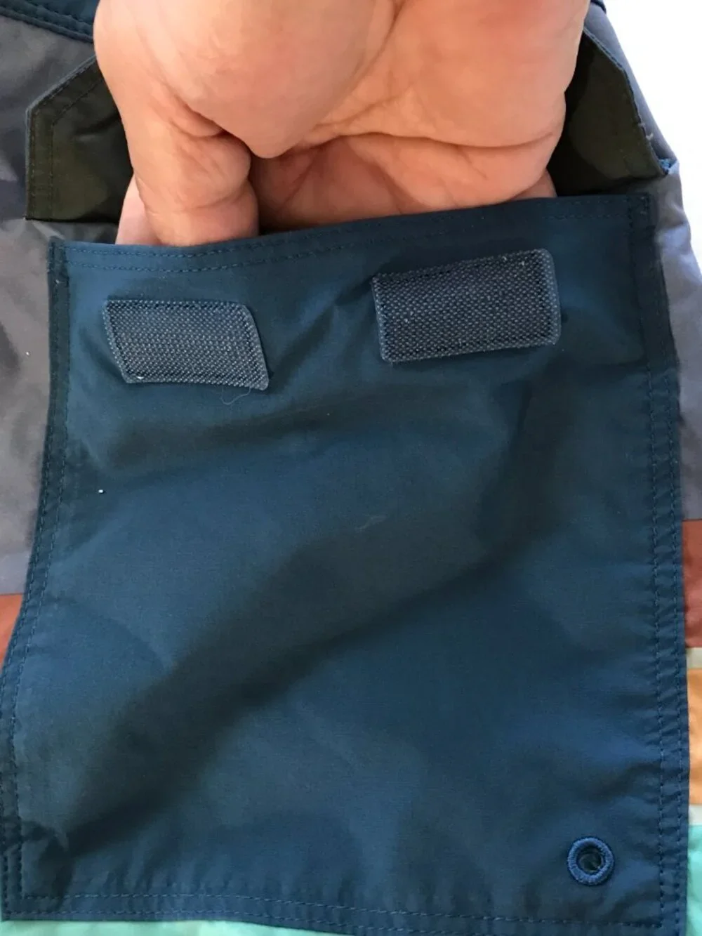 Patagonia Board Swim Shorts Men 28 Blue Striped Pocket Tie Waist Beach Outdoor